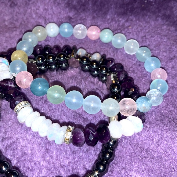 🪬2/$20🪬New 8mm Nat Morganite Stretch Bracelet (Fits a Larger Wrist 7.5-9”) - Picture 13 of 16